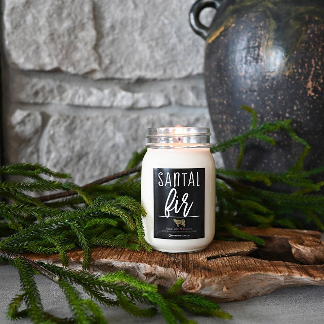 Milkhouse Farmhouse Collection Soy Candle: Santal Fir, 13-oz. Mason Jar