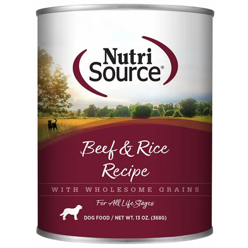 Nutrisource® Dog Beef & Rice Food, Case of 12, 13 oz. Cans