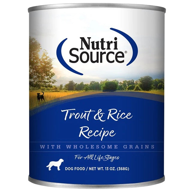 Nutrisource® Dog Trout & Rice Food, Case of 12, 13 oz. Cans