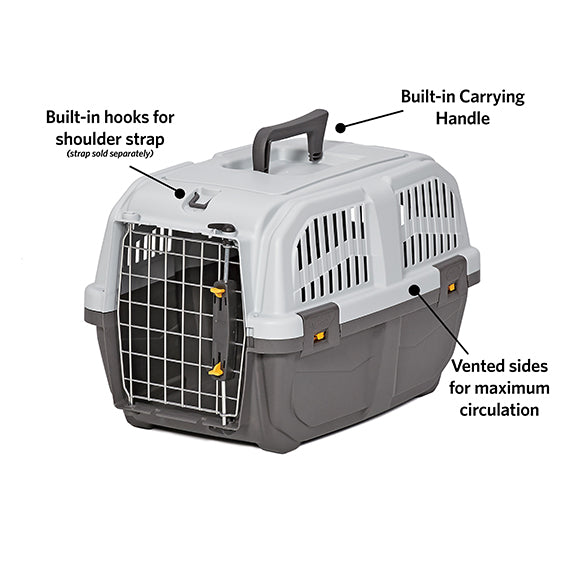 MidWest Skudo™ Travel Pet Carrier, 19 inch Gray