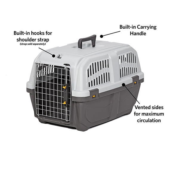 MidWest Skudo™ Travel Pet Carrier, 24 Inch Gray