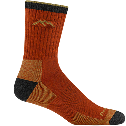 Men's Hiker Micro Crew Midweight Hiking Socks, Amber
