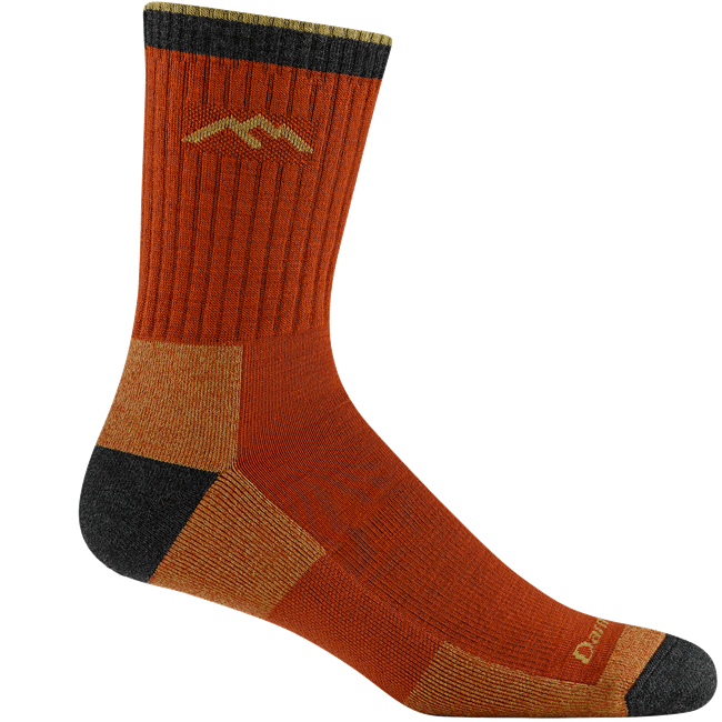 Men's Hiker Micro Crew Midweight Hiking Socks, Amber