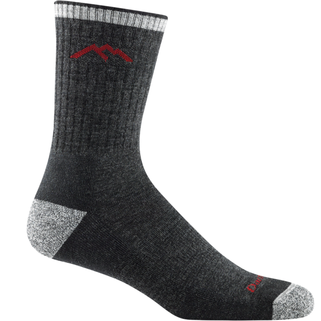 Men's Hiker Micro Crew Midweight Hiking Socks, Black