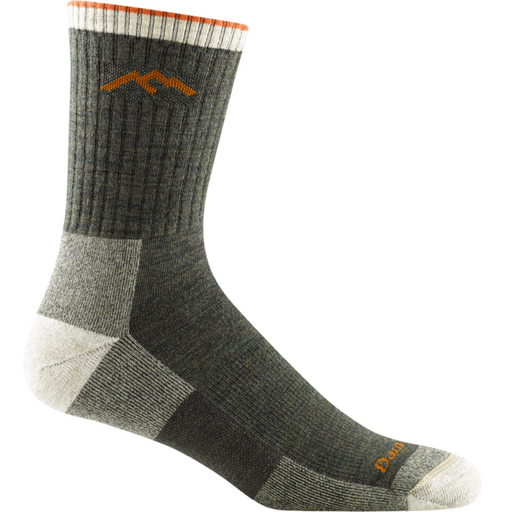 Men's Hiker Micro Crew Midweight Hiking Socks, Olive