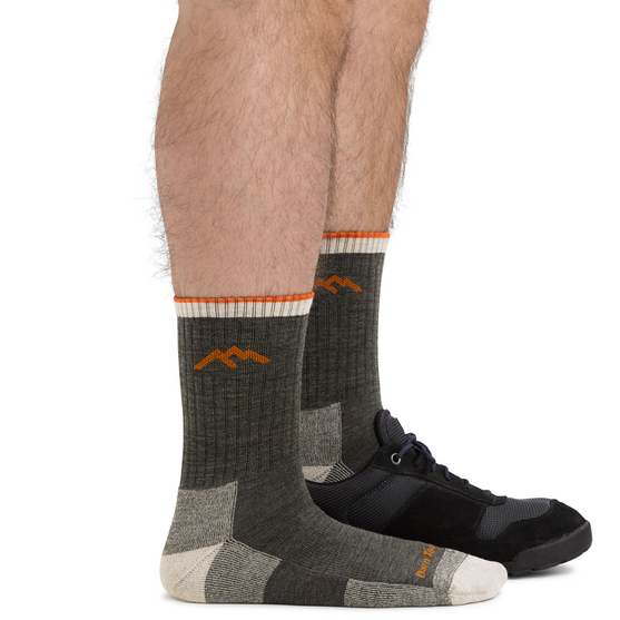 Men's Hiker Micro Crew Midweight Hiking Socks, Olive