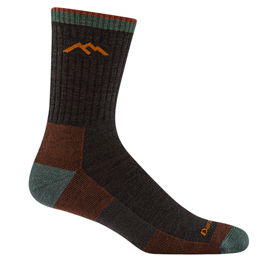 Men's Hiker Micro Crew Midweight Hiking Socks, Walnut
