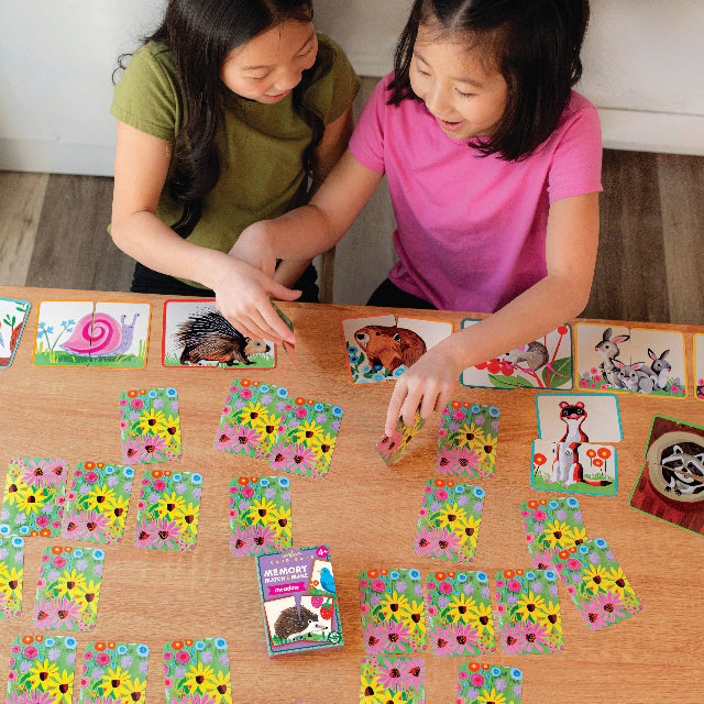 eeBoo Meadow Memory Match & Make Card Game