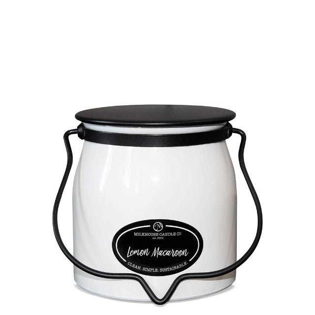 Milkhouse Creamery Collection Soy Candle: Lemon Macaroon 16-oz. Butter Jar