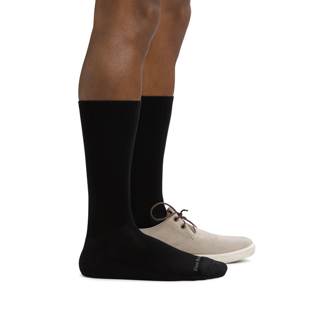 Men's The Standard Crew Cushioned Lightweight Lifestyle Socks, Black