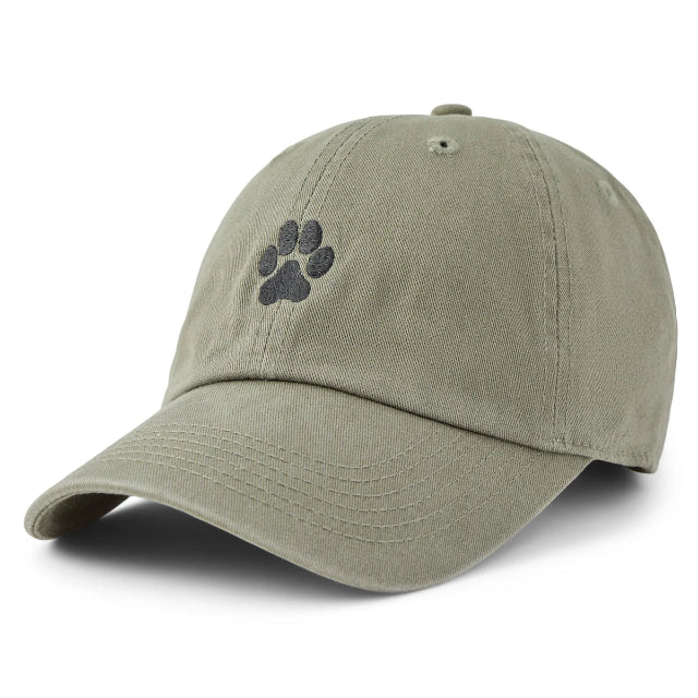 Life is Good Adult Unisex Simple Clean Paw Print Chill Cap
