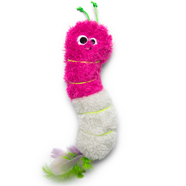 Quirky Kitty Glowing Forest Worm Cat Kicker Toy with Catnip