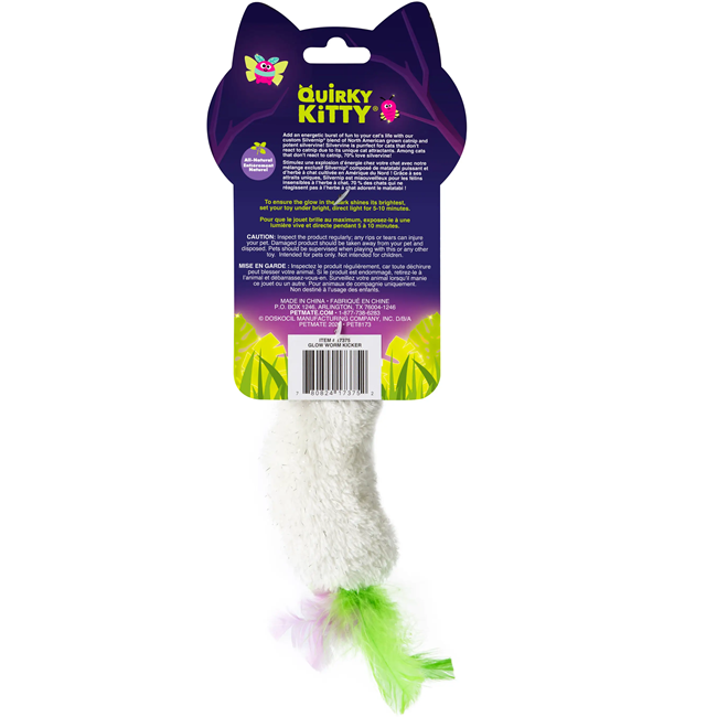 Quirky Kitty Glowing Forest Worm Cat Kicker Toy with Catnip