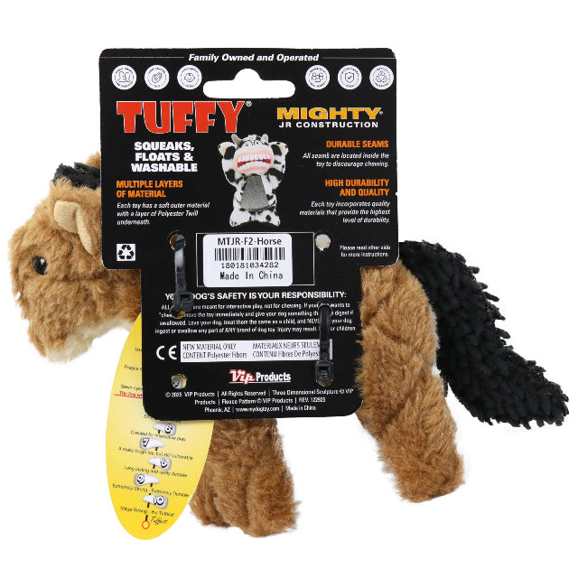 Tuffy MIGHTY Farm Jr. Horse Small Tough Plush Dog Toy