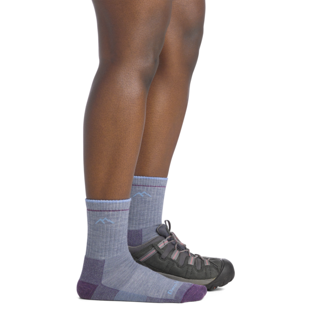 Women's Hiker Micro Crew Midweight Hiking Socks, Light Denim