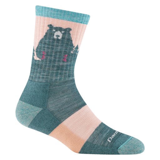 Women's Bear Town Micro Crew Lightweight Hiking Socks, Quartz