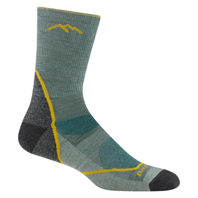 Men's Light Hiker Micro Crew Lightweight Hiking Socks, Seafoam