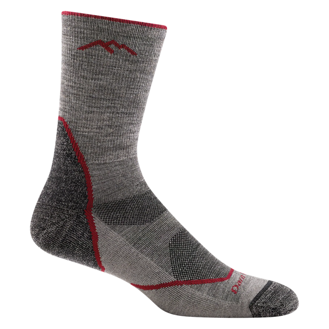 Men's Light Hiker Micro Crew Lightweight Hiking Socks, Taupe