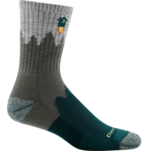 Men's Number 2 Micro Crew Midweight Hiking Socks, Green