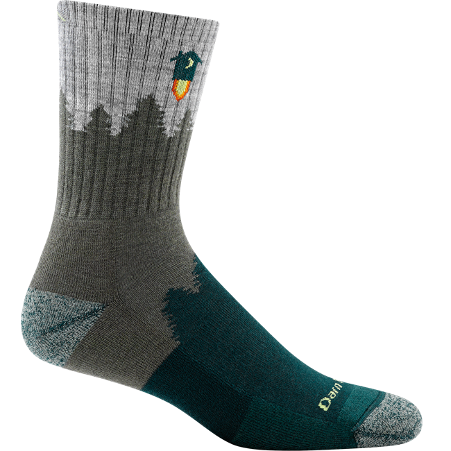 Men's Number 2 Micro Crew Midweight Hiking Socks, Green
