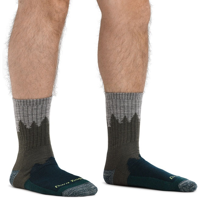 Men's Number 2 Micro Crew Midweight Hiking Socks, Green