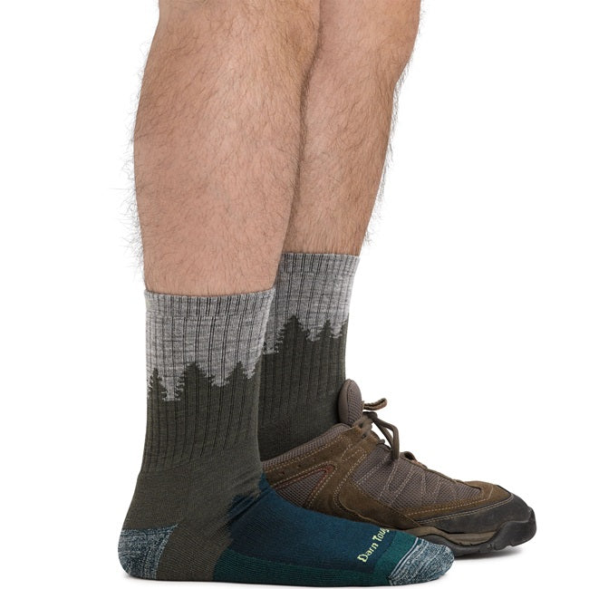 Men's Number 2 Micro Crew Midweight Hiking Socks, Green