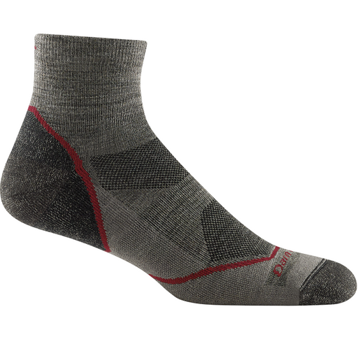 Men's Light Hiker Quarter Lightweight Hiking Socks, Taupe