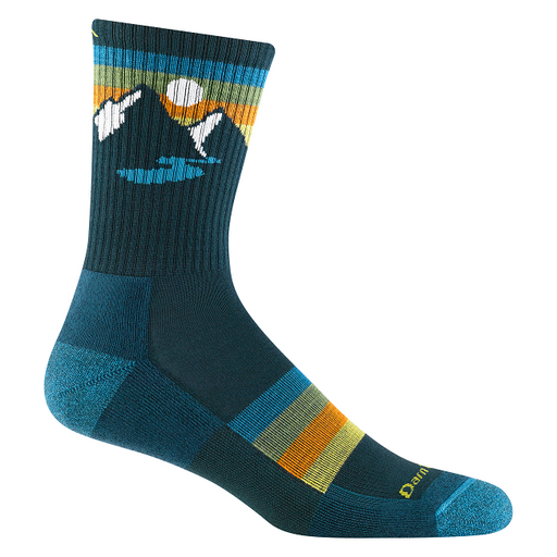 Men's Sunset Ridge Micro Crew Lightweight Hiking Socks, Bottle Color