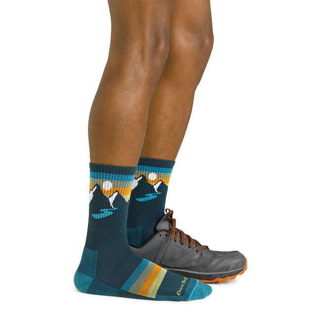 Men's Sunset Ridge Micro Crew Lightweight Hiking Socks, Bottle Color