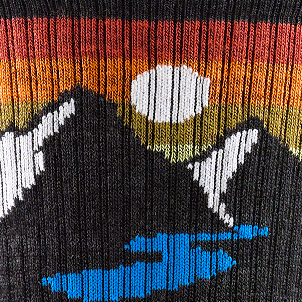 Men's Sunset Ridge Micro Crew Lightweight Hiking Socks, Charcoal