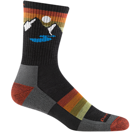 Men's Sunset Ridge Micro Crew Lightweight Hiking Socks, Charcoal