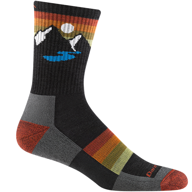 Men's Sunset Ridge Micro Crew Lightweight Hiking Socks, Charcoal