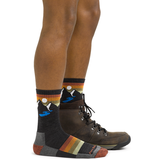 Men's Sunset Ridge Micro Crew Lightweight Hiking Socks, Charcoal