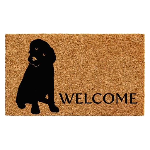 Labrador Dog Welcome 17" x 29" Coir Non-Slip Doormat