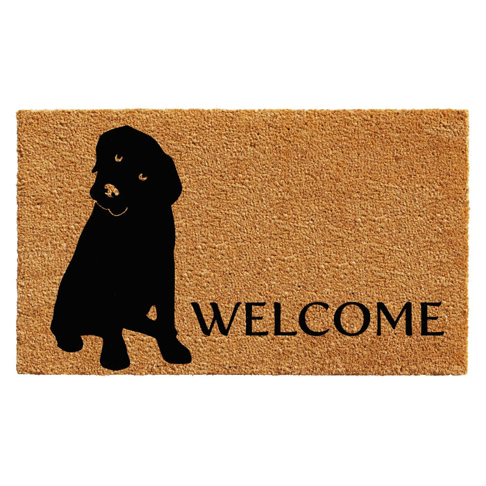 Labrador Dog Welcome 17" x 29" Coir Non-Slip Doormat