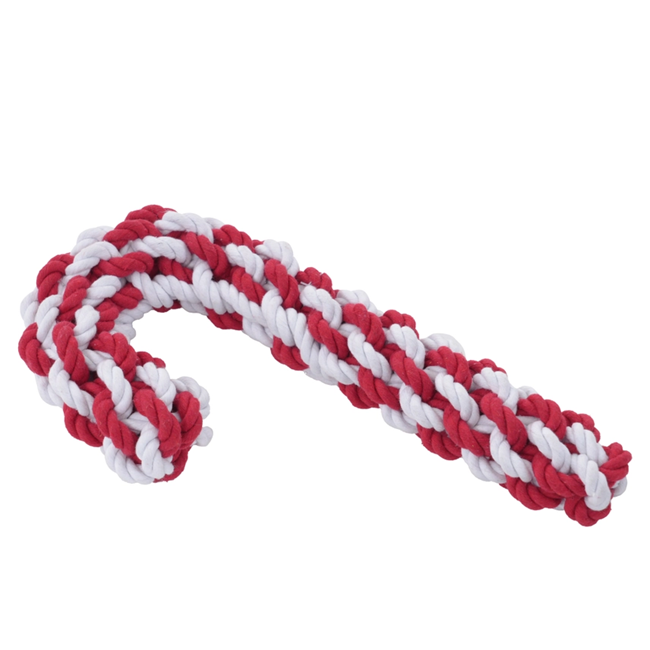 Territory Candy Cane Braided Rope Dog Toy