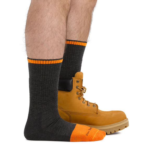 Men's Steely Boot Midweight Work Socks, Graphite