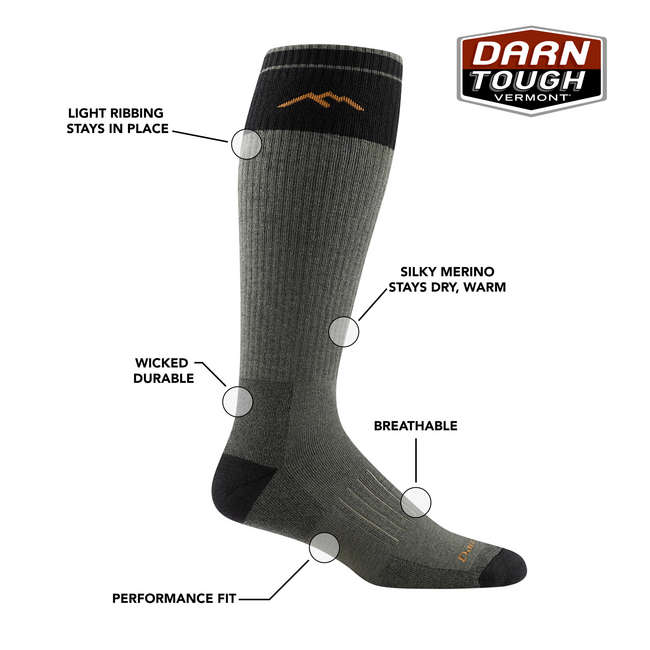 Over-the-Calf Heavyweight Hunting Socks, Forest