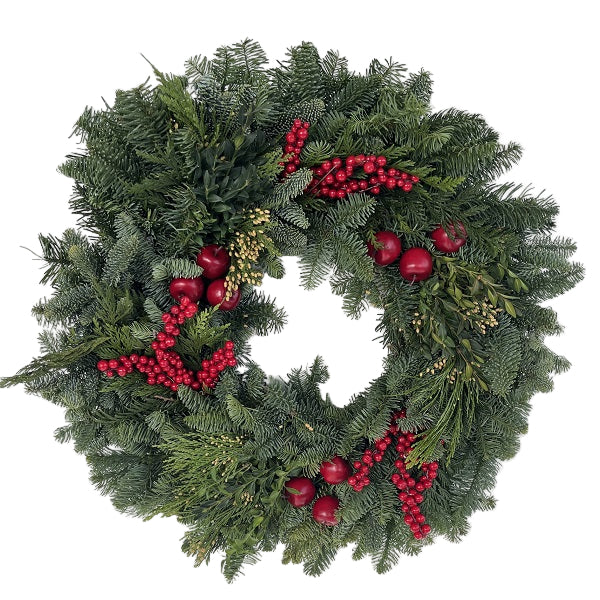 Royal Red Fruit Fir Wreath