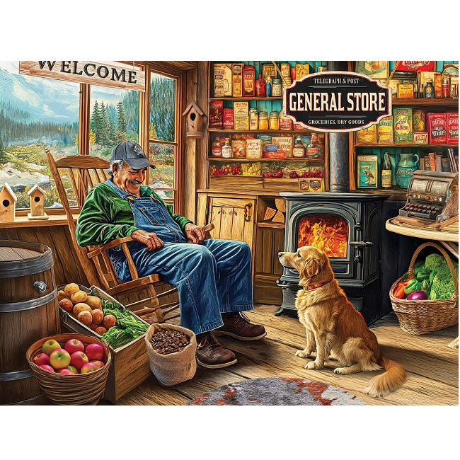 The General Store Puzzle 500 Piece White Mountain Puzzles