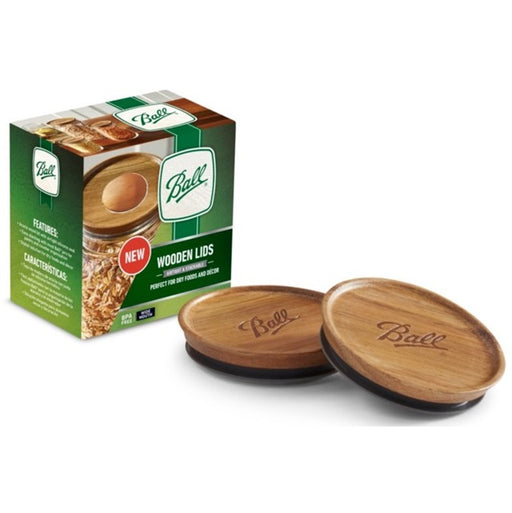 Ball Wide Mouth Wooden Lids 3-Pack