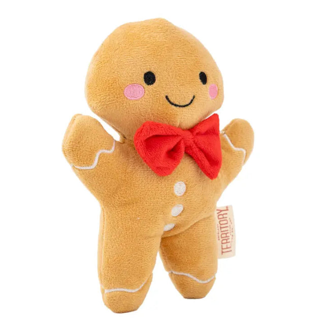 Territory Gingerbread Plush Squeaker Dog Toy