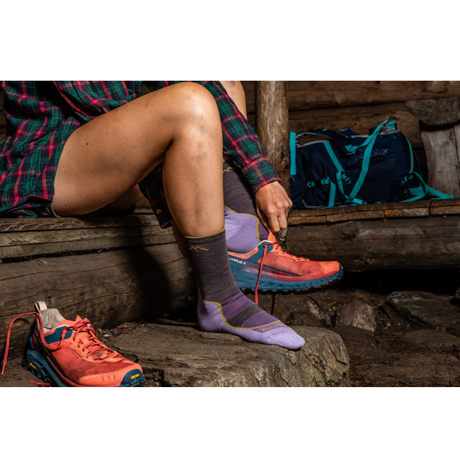 Women's Light Hiker Micro Crew Lightweight Hiking Socks, Taupe