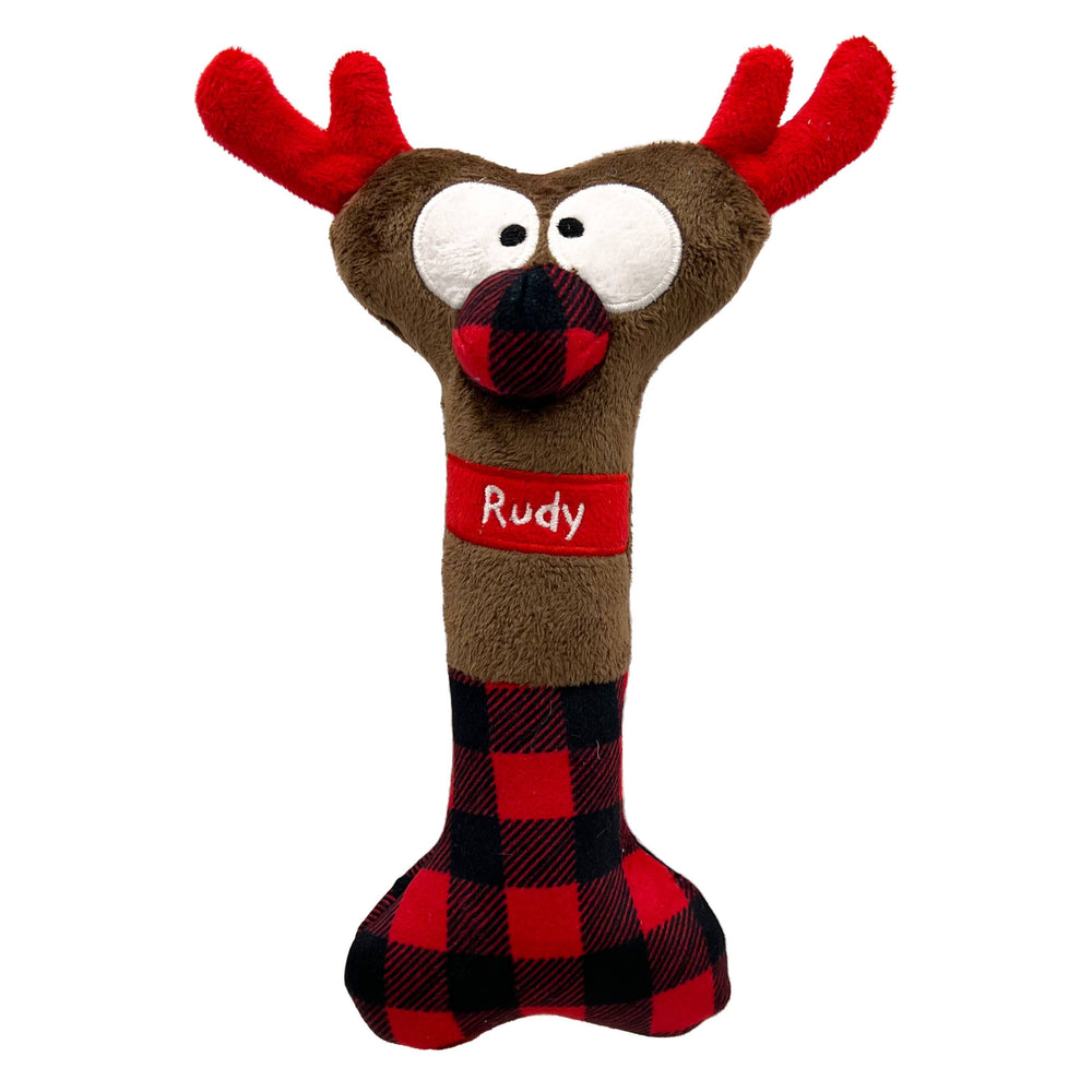 Rudy the Reindeer Bone Dog Toy