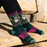 Women's Critter Club Micro Crew Lightweight Hiking Socks, Raccoon (Moss)