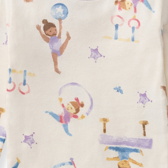 Toddler Little Gymnasts Organic Cotton Long Sleeve Pajama Set