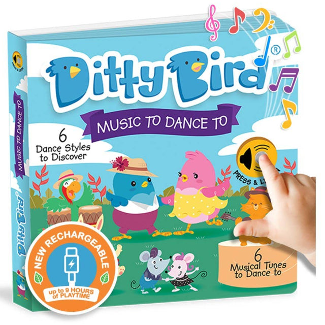 Ditty Bird Music to Dance to Sound Book | USB-C Rechargeable