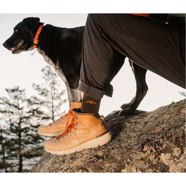 Men's Hiker Micro Crew Midweight Hiking Socks, Walnut