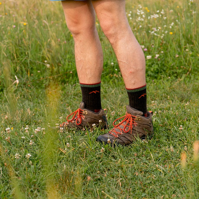 Men's Hiker Micro Crew Midweight Hiking Socks, Walnut