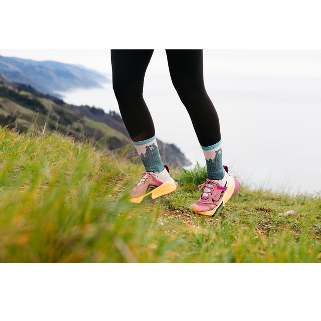 Women's Bear Town Micro Crew Lightweight Hiking Socks, Quartz